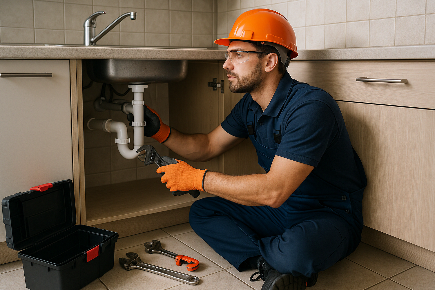 Plombier en intervention